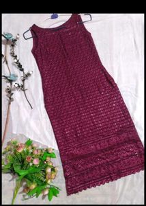 Burgundy Sleevless Top
