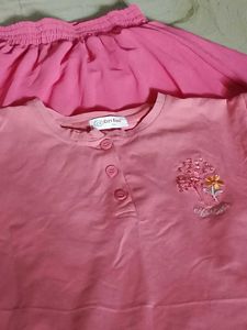 Cute Pink Bottom With Top