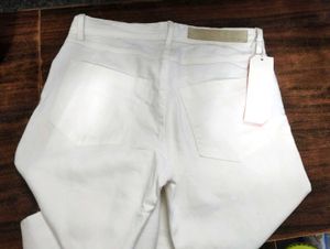 White Straight Leg Jeans