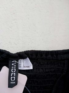 Black Branded Crop Top.