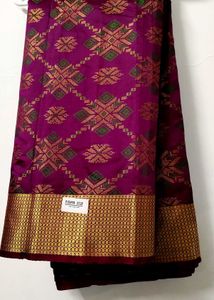Elegant Purple Tissue Jacquard Silk Saree