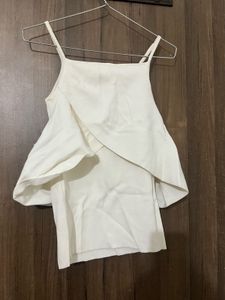 White Cold-shoulder Top