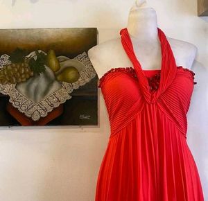 Red Halter Dress