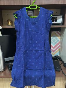 Navy Blue Cotton Kurti