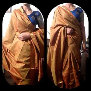 Traditional Saree+ Matching Blouse ✨