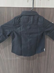 Babyhug Black Solid Full Sleeve Shirt