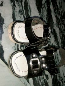 Black Buckle Sandals