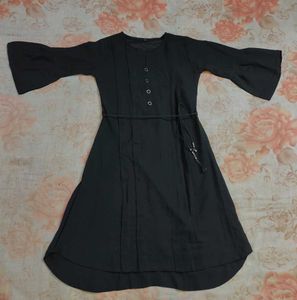 Black Kurti with Bell Sleeves