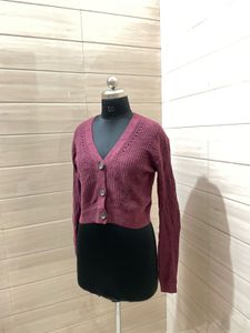 Abercrombie &amp; fitch  Chic Purple Knit Cardigan