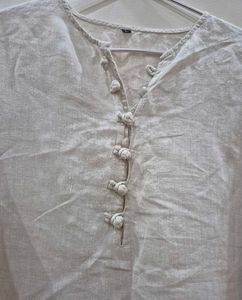 Pure linen short kurta