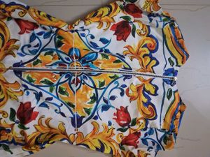 korean Floral Print Dress