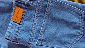 Blue Denim Cargo Pants