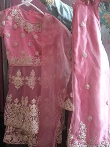 Pink Embroidered Salwar Kameez Set