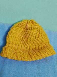 Handmade💛Knitted Yellow Beanie