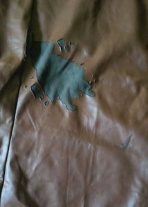 Brown Faux Leather Mini Dress