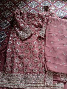 Peach Colour Sharara Suite