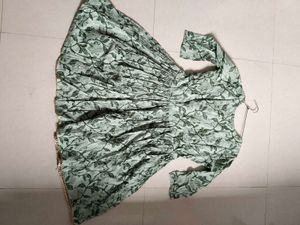 Green Floral Kurta Set