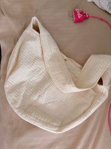 white hobo Korean sling Bag