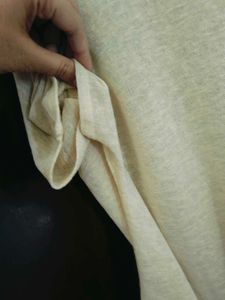 Beige V-Neck Top