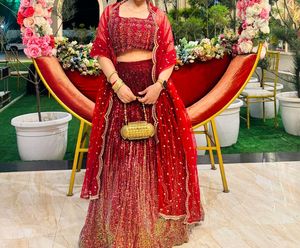 Sequins Embellished Lehenga With Handwork choli