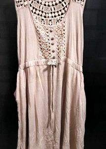 BEIGE COLOR DRESS