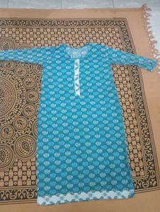 Blue Floral Print Kurti