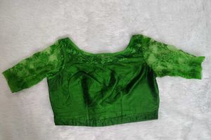 GREEN FULLY STITCHED BLOUSE
