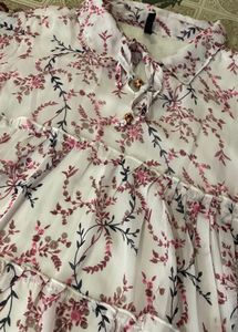 White Floral Top