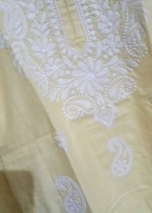 Elegant Yellow Kurta   ||Thread Work||