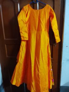Embroidered Yellow Kurti