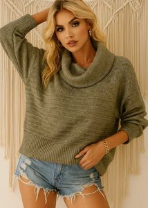 Cozy Knit Turtleneck Sweater C