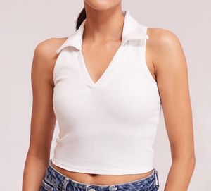 White Polo Tank Top
