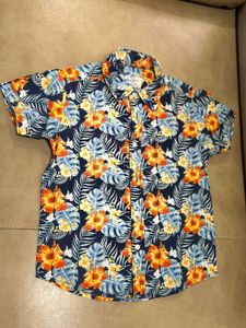 Tropical Print Short Sleeve Shirt