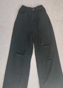 Ripped Wide Leg Jeans