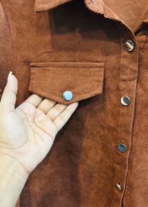 🇮🇹Shein Imported Corduroy Shirt Dress