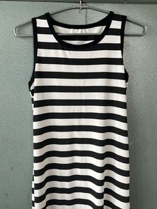 Black and White Striped Tank Dress