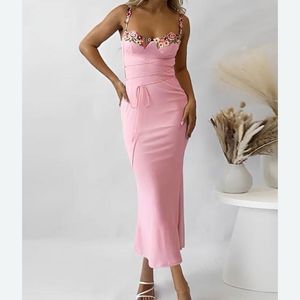 Pink maxi dress