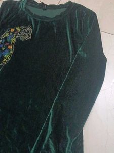 Excellent velvet party wear dress