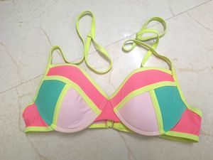 Color Block Bikini Top