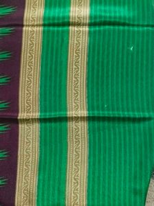 Elegant Green &amp; Brown Saree