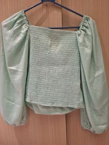 Mint Green Long Sleeve Top