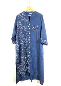 Navy Blue Printed Kurta (Women's)