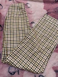Primark Plaid Wide-Leg Trouser