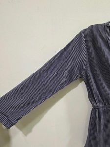 Gray Wrap Top