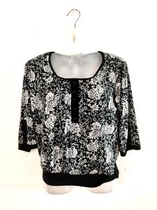 Black Printed Top ( Women)