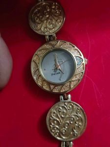 Copper Gold Watch, Steel Grey Dial