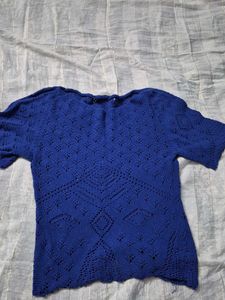 Cobalt Blue Knit Top