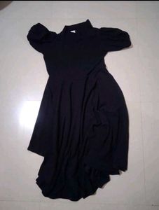 Elegant Black Fit &amp; Flare Dress