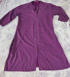 Striped Purple Kurta