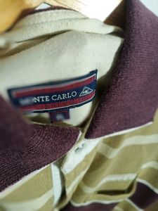 Monte Carlo Brown Striped T-Shirt (Men&#39;s)